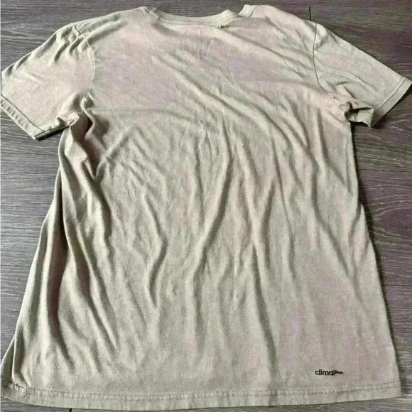 Adidas Performance Athletic Tee Shirt Tan Medium - Picture 2 of 7